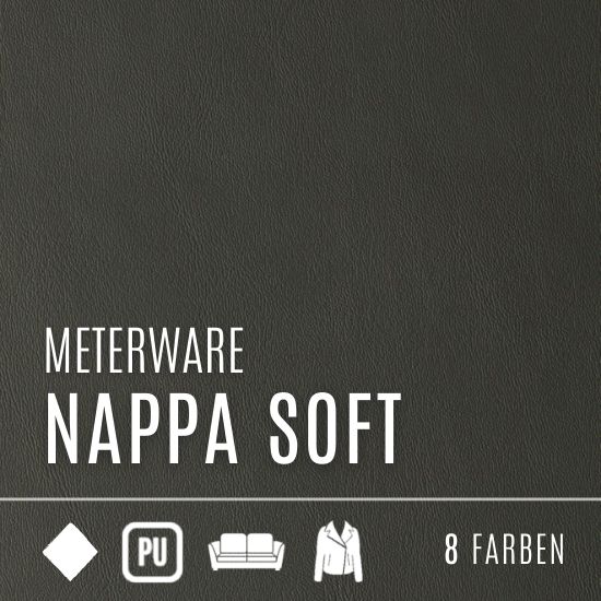 PU Kunstleder Nappa Soft - Meterware